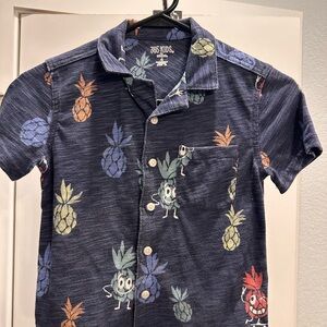 Boys Garanimals Blue Pineapple Print Button Down Shirt